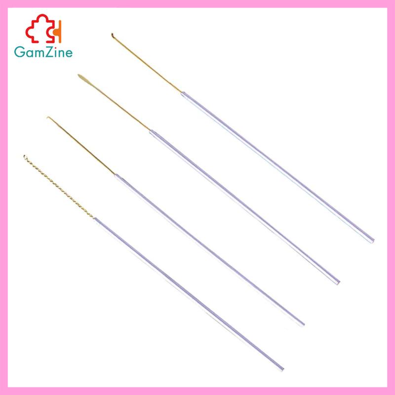 Bộ 4 dụng cụ lấy ráy tai có tay cầm dài tiện dụng