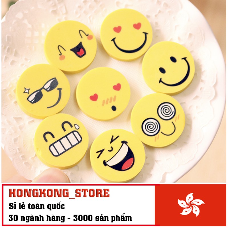 [COMBO 8 IN 1] Bộ cục tẩy hình EMOJI cực dễ thương - Cục gôm tẩy bút chì cho bé