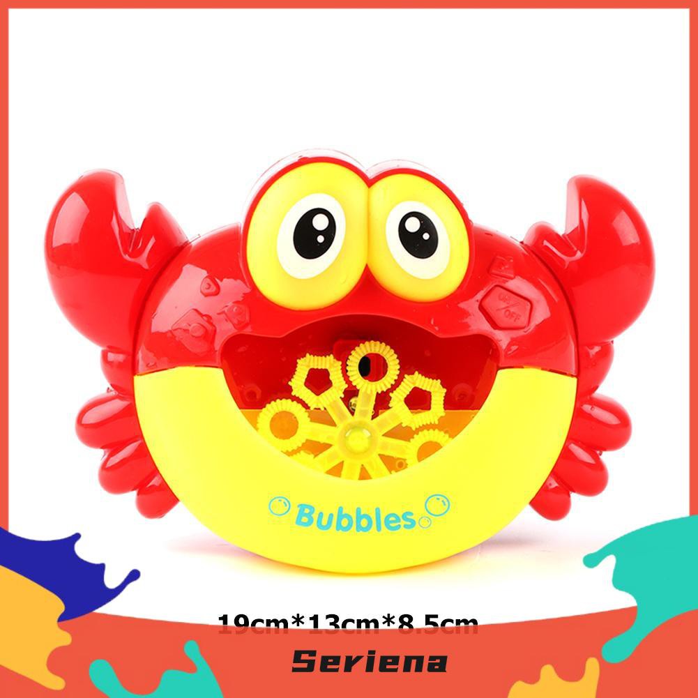 Seriena Electric Crab Bubble Machine Bathtub Bubble Maker Light Music Baby Bath Đồ chơi