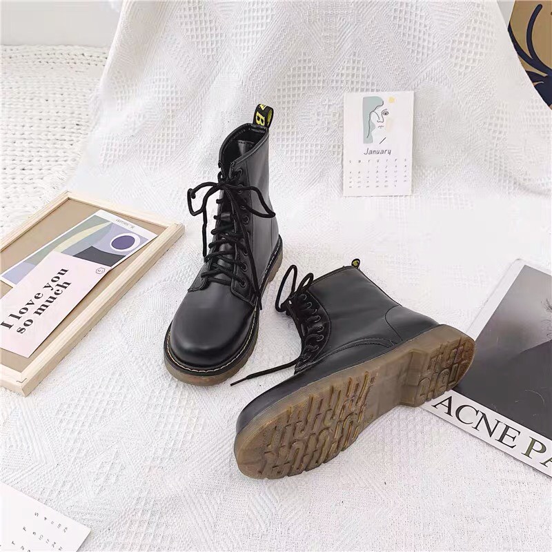 Bốt cao cổ chất da đẹp đế cao 3 phân kiểu dáng thời trang phong cách