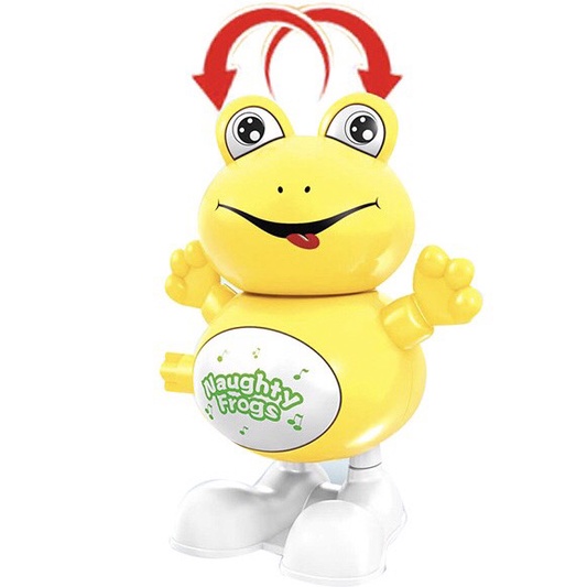 Đồ Chơi Cho Bé💗FREESHIP💗 Đồ Chơi Trẻ Em Ếch Con Chạy Cót Nhún Nhảy , Đầu Có Thể Xoay 360 Độ, Kích Thích Vận Động Cho Bé