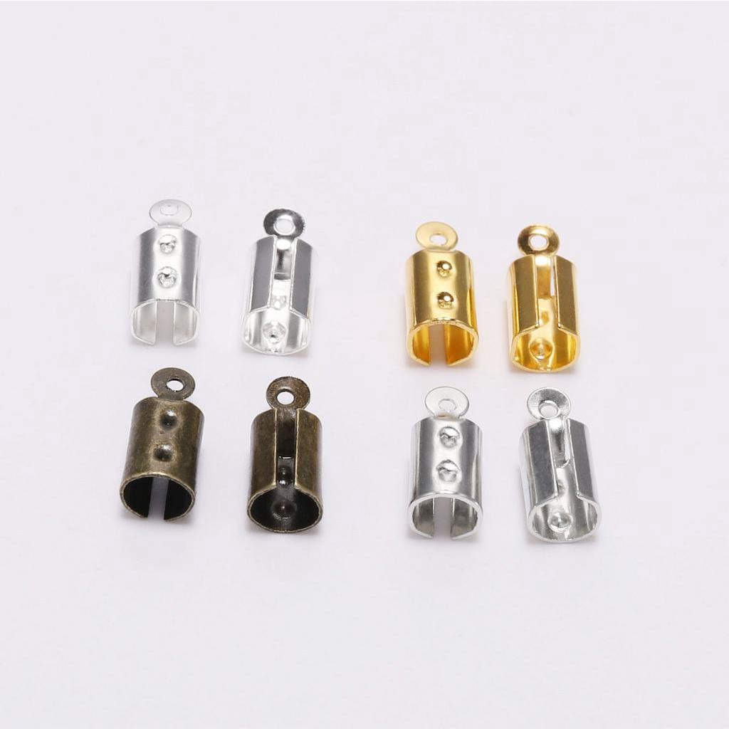 Set 100 đầu nối dây da ST.KUNKKA 5x12mm dành cho làm vòng đeo tay trang sức DIY