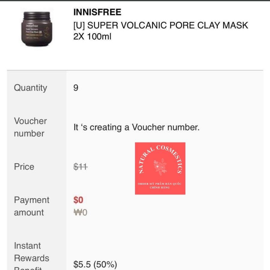 Mặt Nạ Đất Sét Innisfree Jeju Volcanic Pore Clay Mask 2X