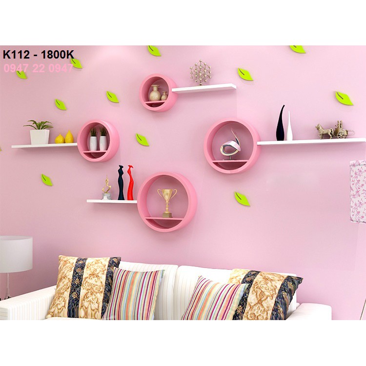 Bộ 6 lá đơn gỗ trang trí dán tường 3D (xanh hoặc trắng)