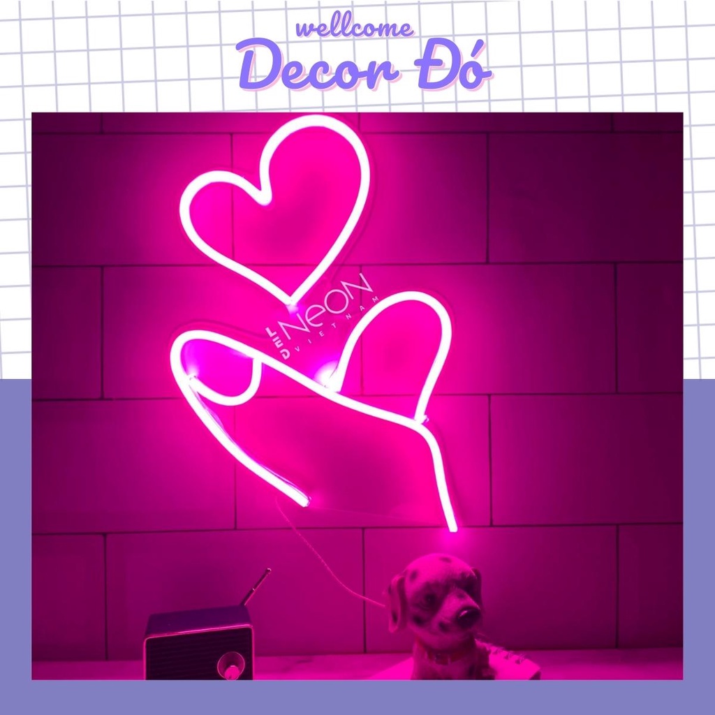 Đèn NeonSign | Bắn Tim | Kích Thước 30x21cm | Quà Tặng Trang Trí Cực Chất , Siêu Sáng & Tiết Kiệm Điện Với Led 12v