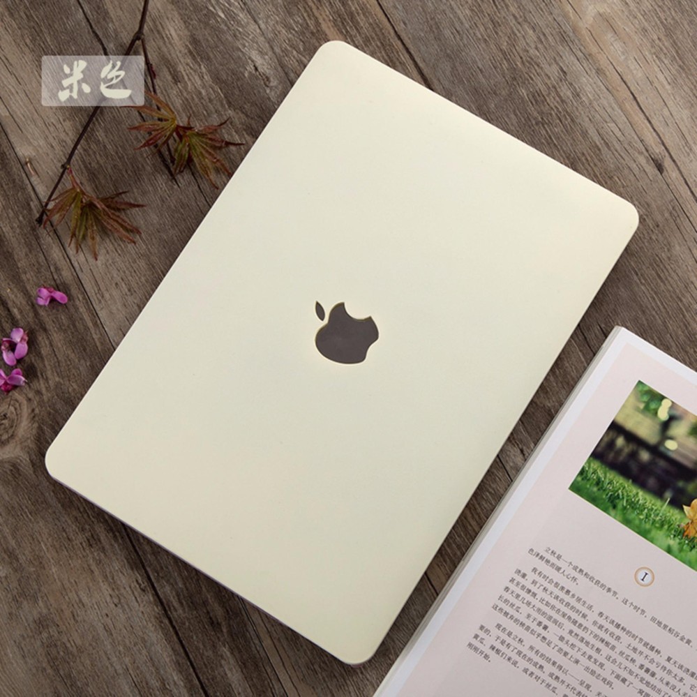 Ốp Macbook màu Kem Pastel đủ dòng (Tặng kèm nút chống bụi và bộ chống gãy sạc)
