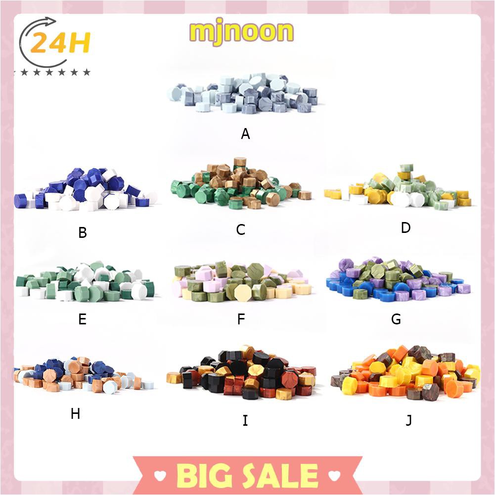 Túi 100 hạt sáp hình bát giác đóng dấu làm đồ trang trí thủ công