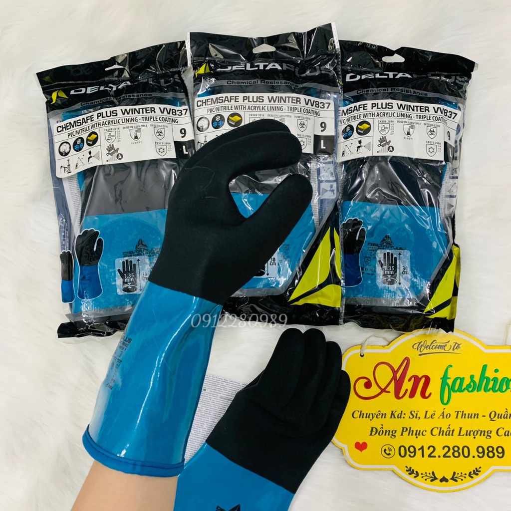 Găng tay kho đông lạnh Deltaplus VV837 chịu được âm 40 độ hàng nhập khẩu Pháp _ Hình chụp thật