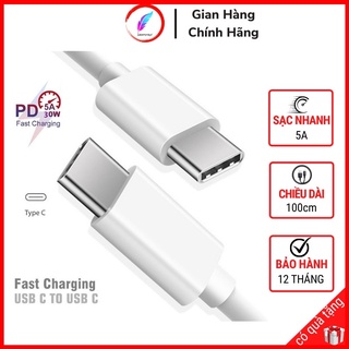 Dây Cáp Sạc Siêu Nhanh Samsung 5A 25w Dành Cho Các Dòng Máy Samsung TypeC Sang TypeC Bảo Hành 1 Đổi 1