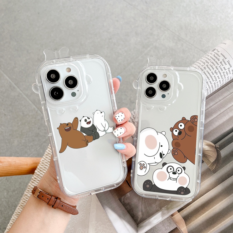 SUNTAIHO Ốp lưng iphone Ốp điện thoại tpu dẻo in hình gấu trúc thích hợp cho iPhone 13 11 Pro 14 Pro Max 12 Pro Max Xs Max XR 6 6Plus