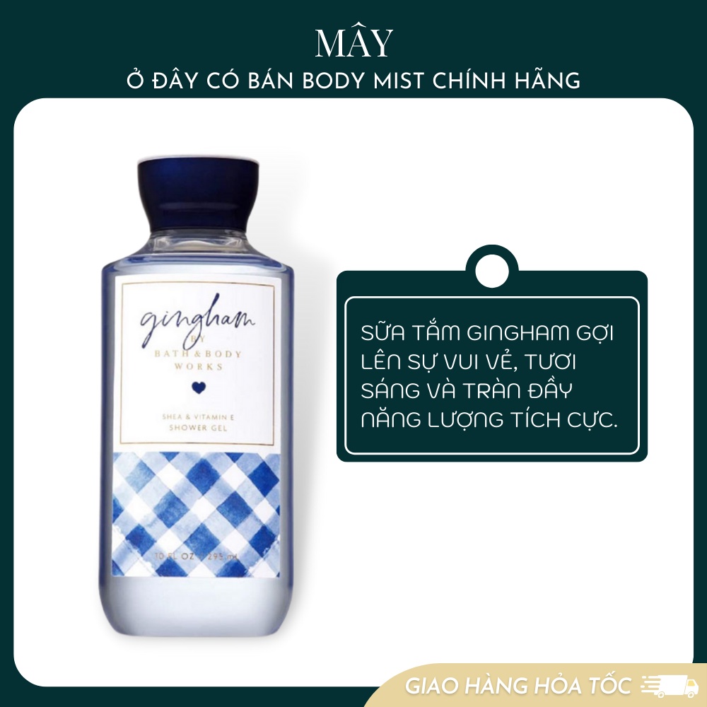Sữa Tắm Lưu Hương Mịn Da GINGHAM Shower Gel Bath & Body Works 295ml