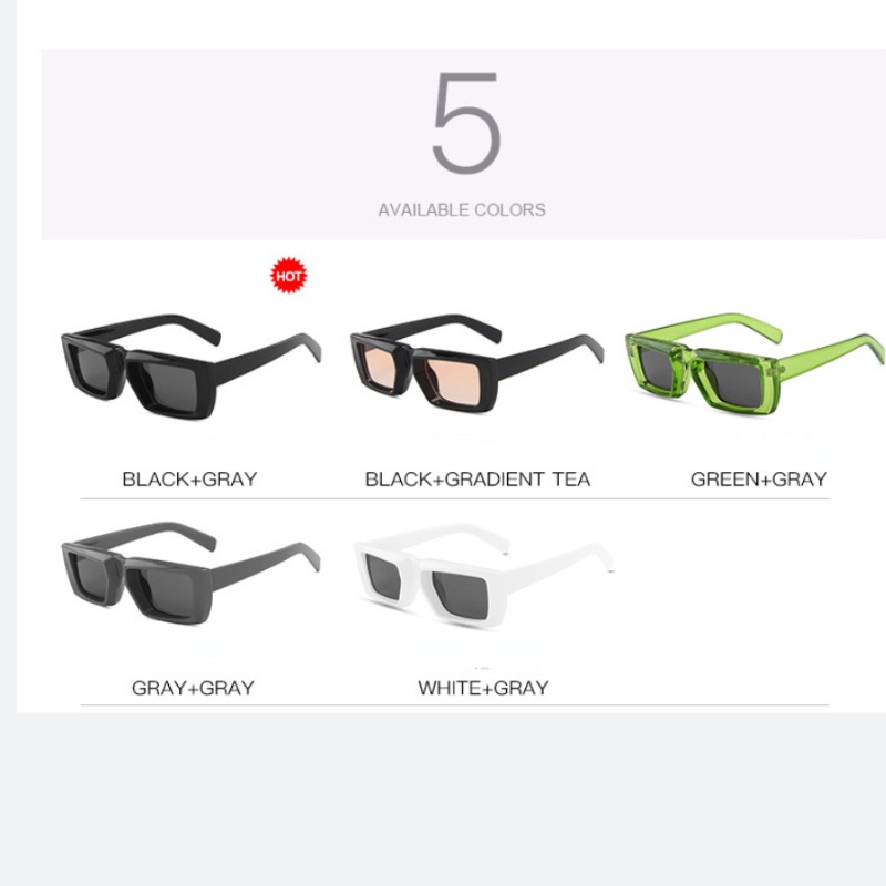 (HENGHA) Kính Mát Thời Trang Retro Phương Tây Màu Tương Phản Phong Cách Steampunk