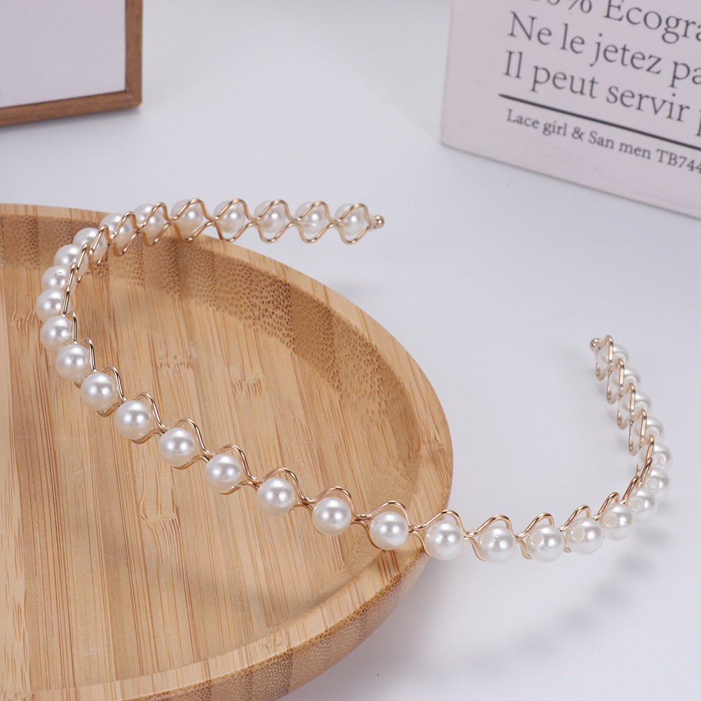 Băng đô cài tóc đính ngọc trai phong cách Hàn Quốc thời trang cho nữ