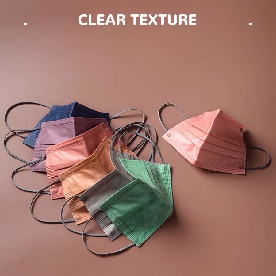 Khẩu trang Thái Lan 5 màu Morandi phong cách Nhật Bản, phụ kiện thời trang phong cách Nhật Bản,đóng gói 10 cái/bịch