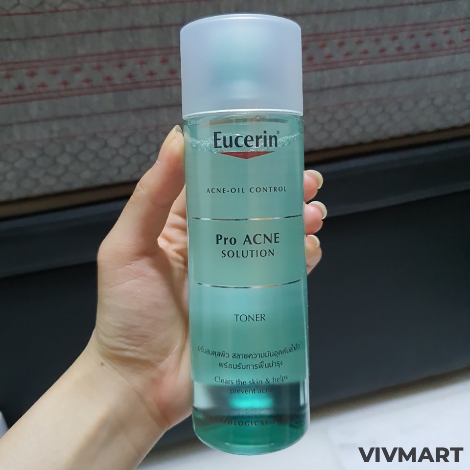 ✅ EUCERIN PrO ACNE Solution TONER 200ML- Nước Hoa Hồng Cân Bằng Cho Da Dầu Mụn