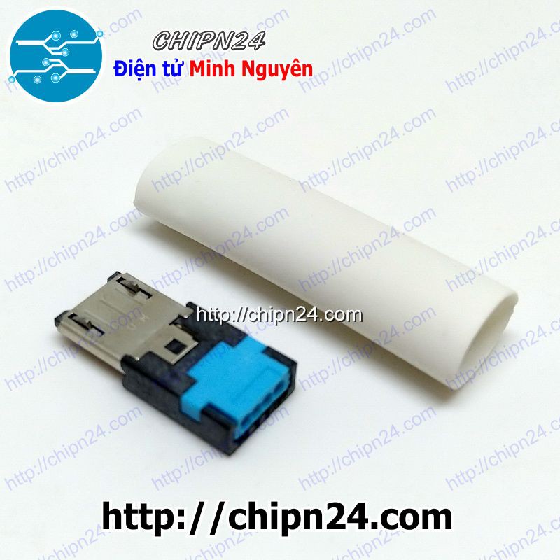 [4 CÁI] Đầu+Vỏ nhựa Micro USB V2