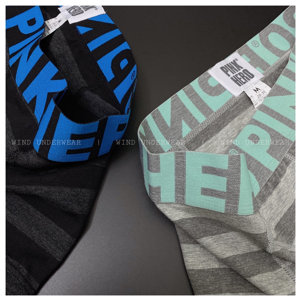 Quần lót nam đùi boxer cao cấp cotton đẹp rất thích hợp để chơi thể thao và tập gym WIND PINK SỌC LỚN