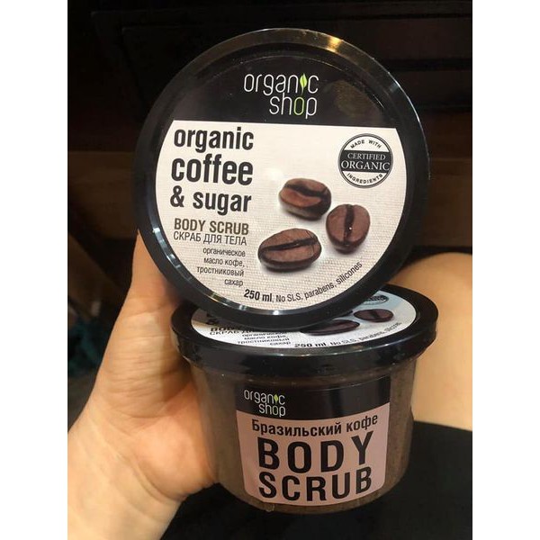 Tẩy Da Chết Toàn Thân Organic Shop Coffee Sugar Body Scrub