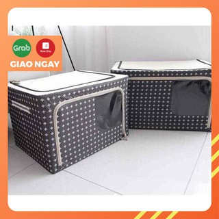 Tủ vải khung inox đựng quần áo, chăn mền