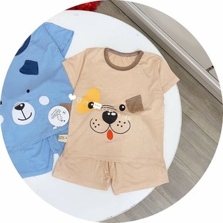 Bộ Kwoo thun lạnh hình thú cho bé