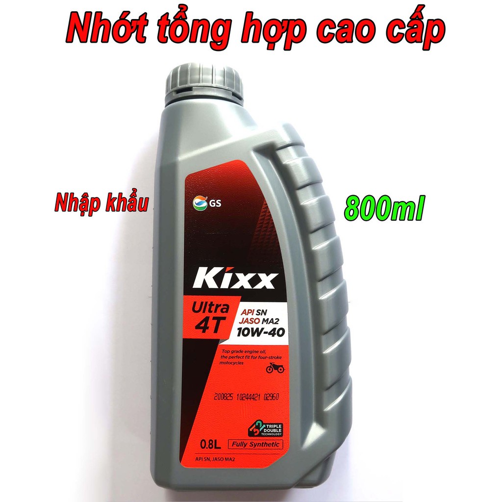 Nhớt Tổng Hợp Kixx Ultra 10W40 Nhập Khẩu Hàn Quốc Cho Xe số, xe Côn Tay Cao Cấp