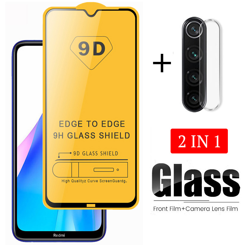 Kính Cường Lực 9D 2 Trong 1 Xiaomi Redmi Note 9 9s 9pro 8 9 Note8 Poco X3 Youth Note7 Redmi 9 9c 8 8a Dual 8a Pro