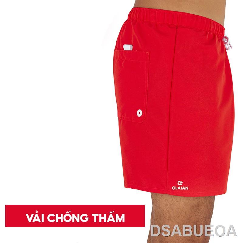 ♞Quần thể thao nam Decathlon OLAIAN hendaia đi biển - đỏ | BigBuy360 - bigbuy360.vn