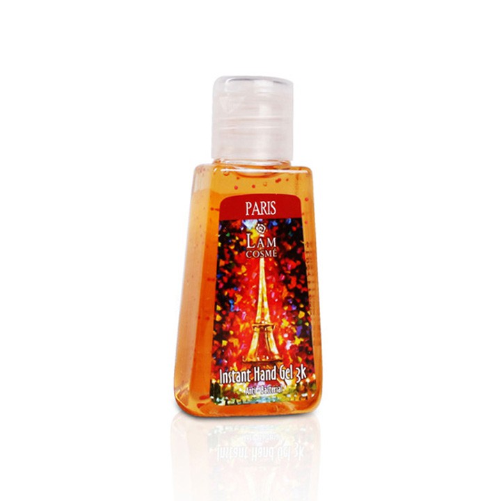 Hộp 4 Chai Gel Rửa Tay Khô 3K Lamcosmé (60ml)-Sea + Picnic + Paris + Kids