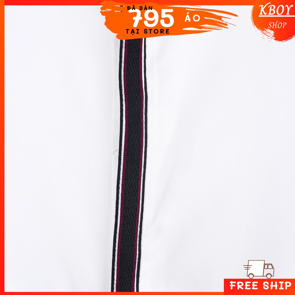 Áo Sơ Mi Tay Dài Cotton Spandex Họa Tiết Cao Cấp Trắng/Đen Dáng Ôm Chuẩn - áo sơ mi công sở phong cách hàn quốc - 2814 | BigBuy360 - bigbuy360.vn