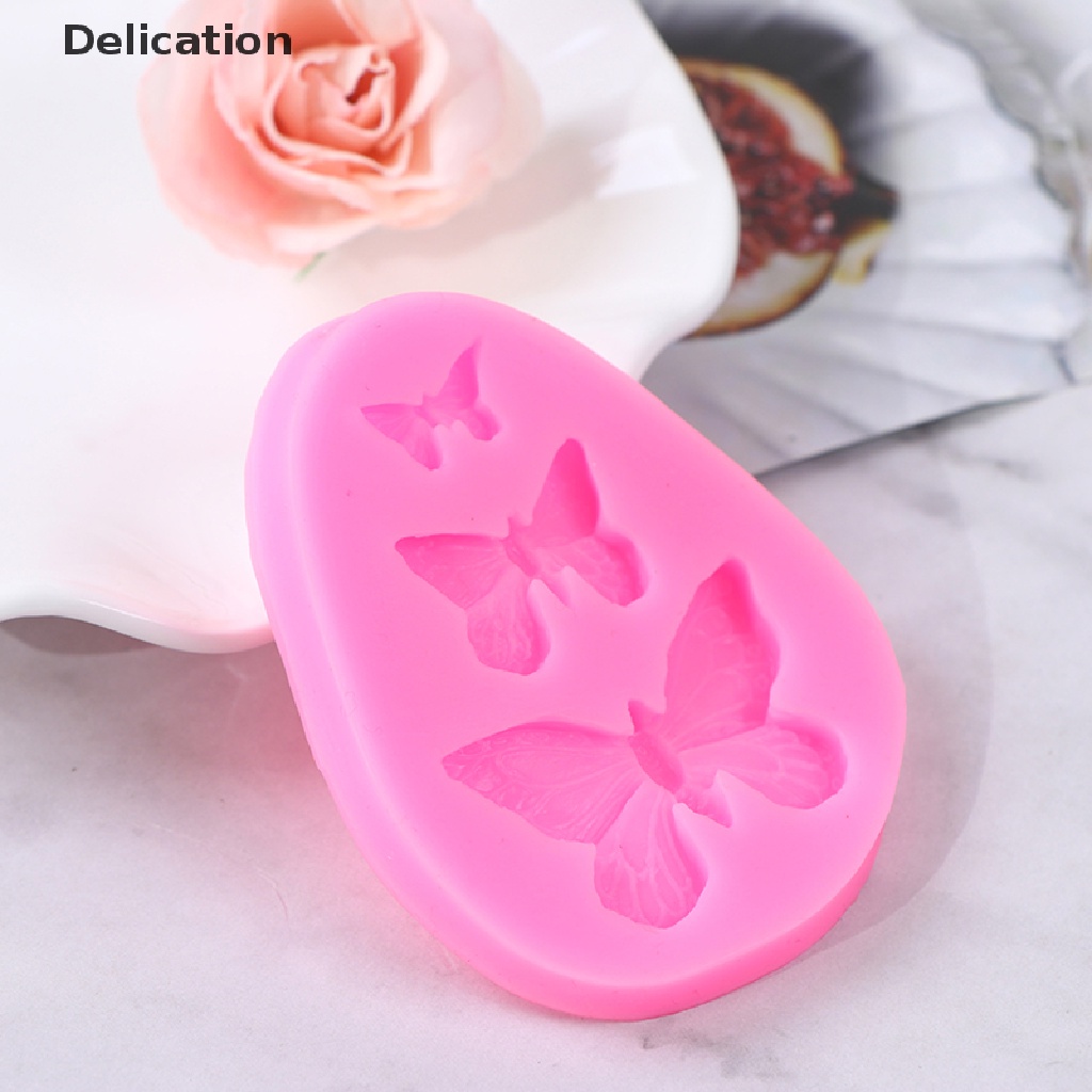 Khuôn Silicone Tạo Hình Bướm 3D Trang Trí Bánh DIY
