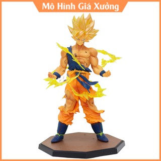 Mô hình Dragon Ball SonGoku super saiyan siêu đẹp kèm hiệu ứng effect cao 17cm - figure mô hình 7 viên ngọc rông