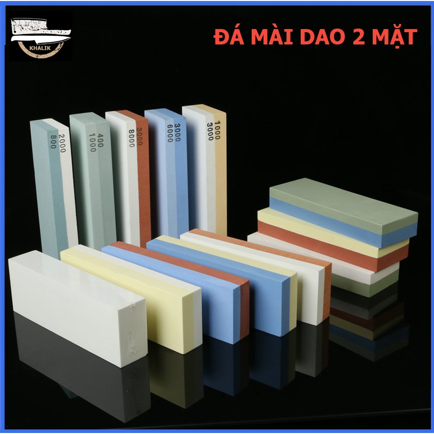 Đá mài dao kéo 2 mặt độ nhám từ 240-10000 bằng đá corundum siêu cứng