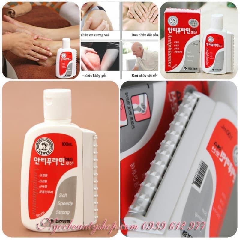 Dầu nóng xoa bóp Hàn Quốc kèm thanh lăn