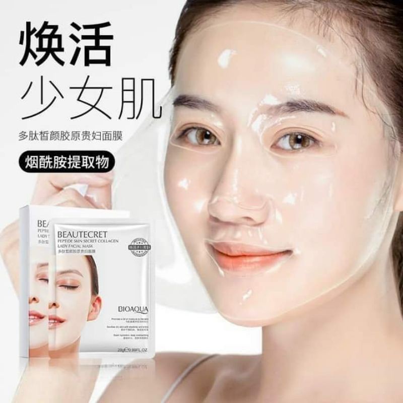 MẶT NẠ thạch Trong Suốt Bioqua - Mặt nạ thạch collagen cấp nước giúp da căng bóng mịn màng mask nội địa | BigBuy360 - bigbuy360.vn
