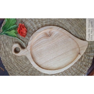 Khay chiếc lá bầu mẫu mới gỗ tần bì