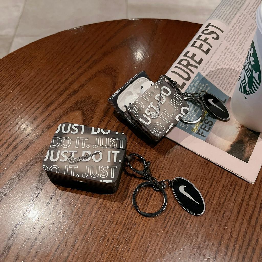 Vỏ Bảo Vệ Hộp Sạc Tai nghe không dây Airpods pro gen 2 1 2 pro 3 In Chữ JUST DO IT Phong Cách Thể Thao Thời Trang