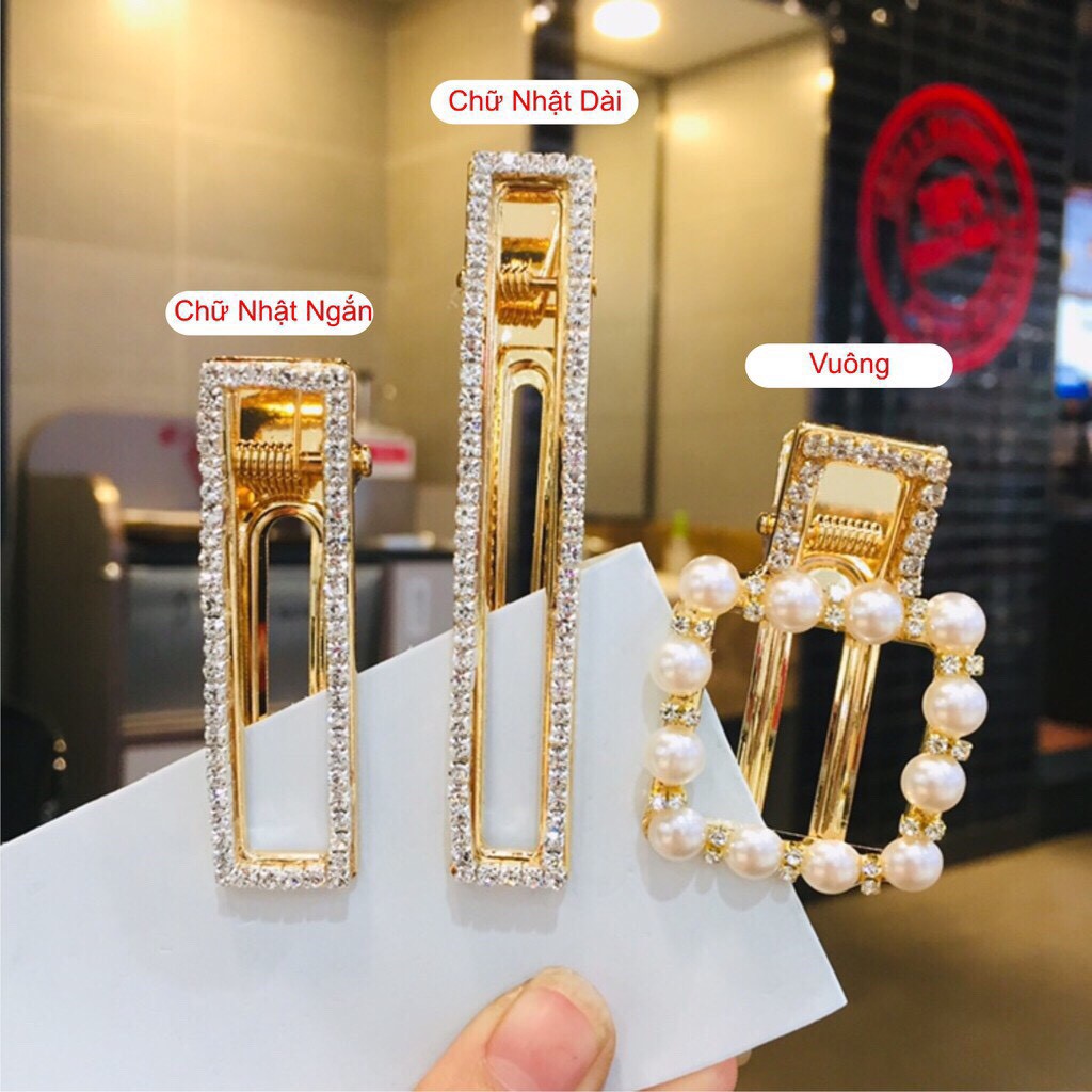 Kẹp tóc Hàn Quốc đính cườm cao cấp