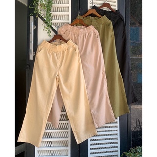 Quần linen màu suông