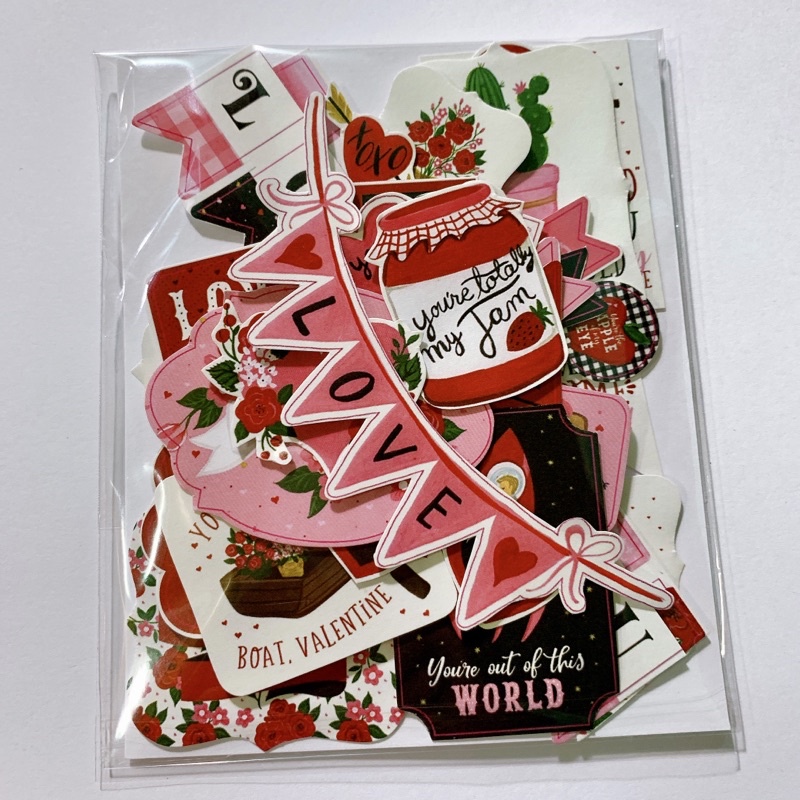 Die cut sticker Sweet heart cắt sẵn - trang trí love box, scrapbook, khung ảnh nổi
