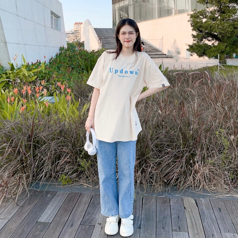 Áo thun UPDOWN Basic 2.0 - Unisex vải dày dặn thêu logo 2d sắc nét form oversize