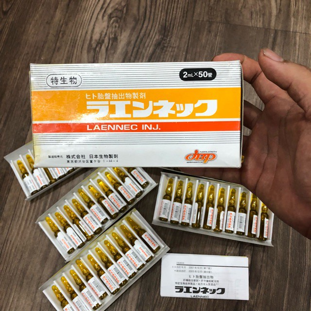 Tế bào gốc nhau thai tươi Nhật Bản Laennec Placenta Injection hãng JBP chống lão hóa