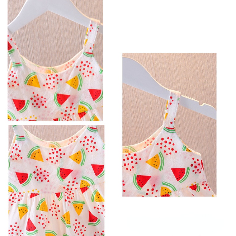 Đầm Yếm In Họa Tiết Phong Cách Hàn Quốc Thời Trang Mùa Hè Cho Bé Gái 0-4 Tuổi