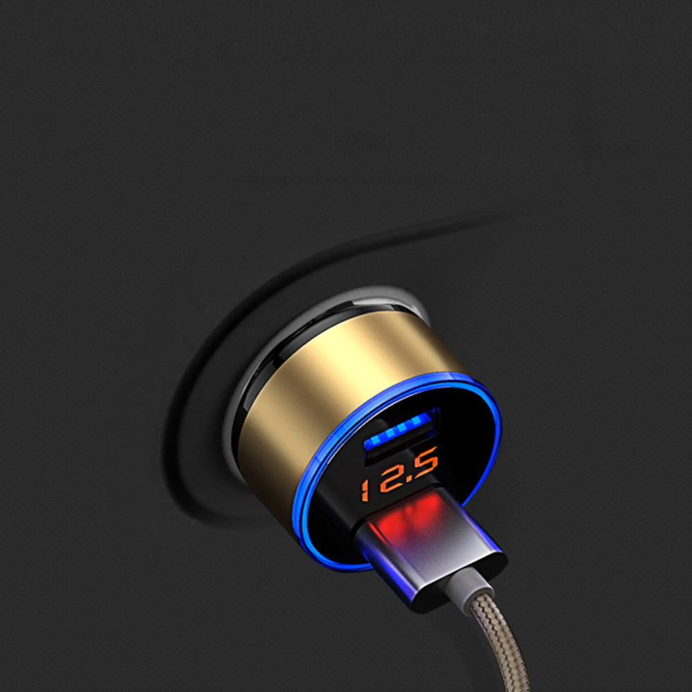 Tẩu sạc usb 3.1A có màn hình hiển thị điện áp dành cho xe hơi