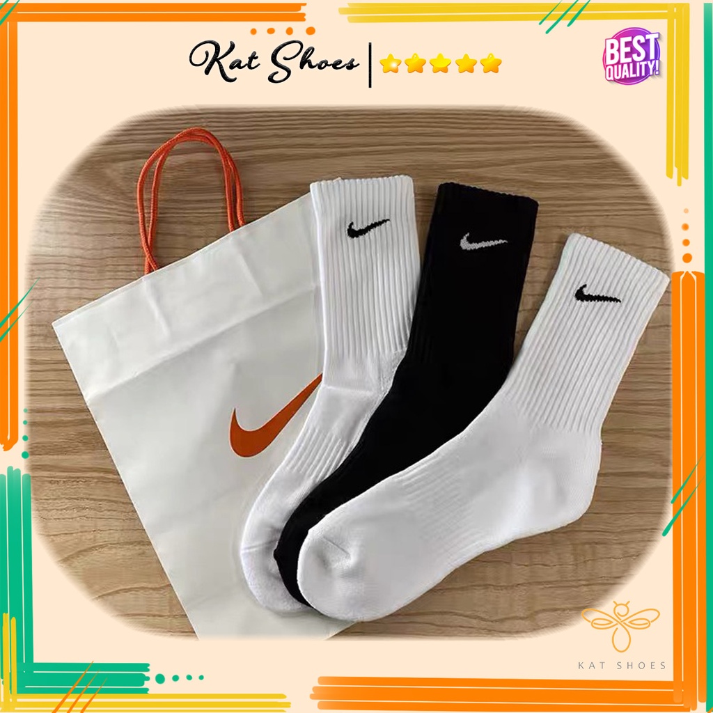 [KatShoes] Tất Nike dệt kim cao cổ nam nữ , vớ thể thao hàng loại đẹp bản cổ cao [Bản High]