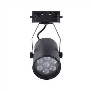 LED ray rọi Bóng đèn LED thanh ray 7W mắt ếch vỏ đen vỏ trắng ánh sáng trắng ánh sáng vàng