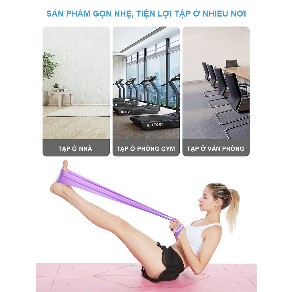 Dây Cao Su Đàn Hồi Kháng Lực Tập Yoga DUTANO, Thể Dục 1.5 Mét Co Dãn Tới 6M Không Biến Dạng