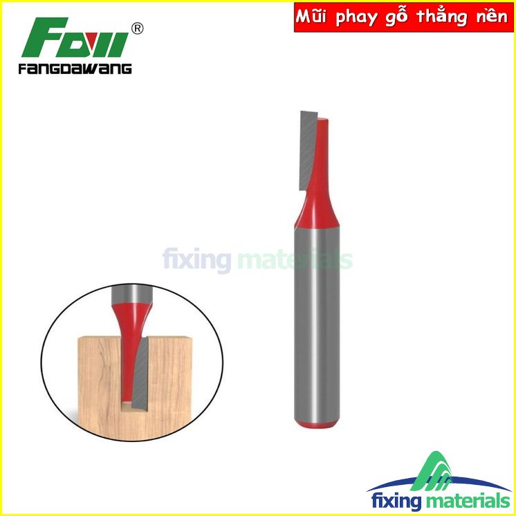 Mũi phay gỗ thẳng nền Fangda, cốt 6.35mm-12.7mm