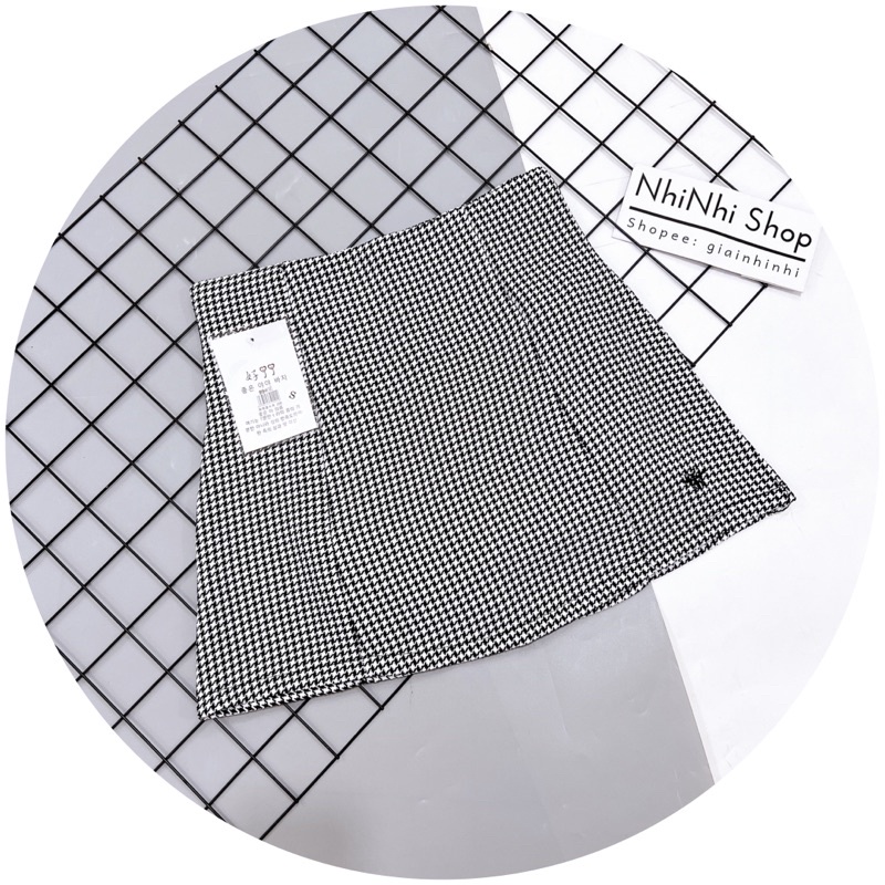 Chân váy kẻ ziczac dáng A thêu nhện CV578 - NhiNhi Shop