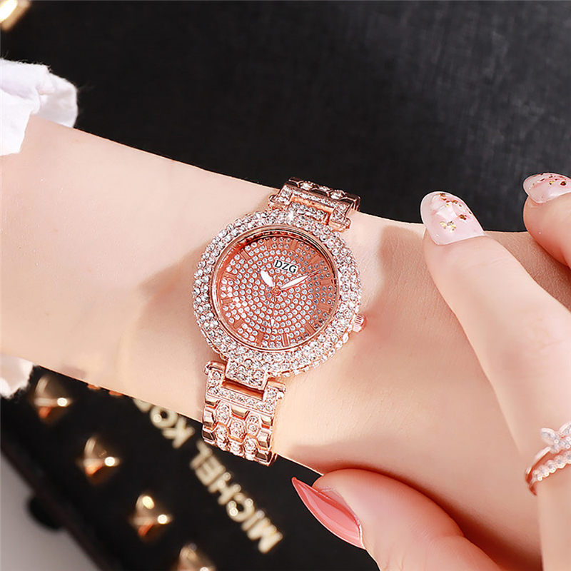 ZOLFA Fashion Stainless Steel Belt Ladies Watches Luxury Starry Sky Rhinestone Womens Quartz Wristwatch Alloy Dress Ladies Watches Đồng hồ nữ