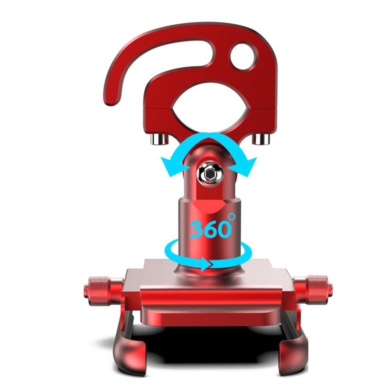 Zzz 360° Giá Đỡ Điện Thoại Bằng Nhôm Có Thể Điều Chỉnh Chống Trượt Gắn Xe Đạp Tiện Dụng